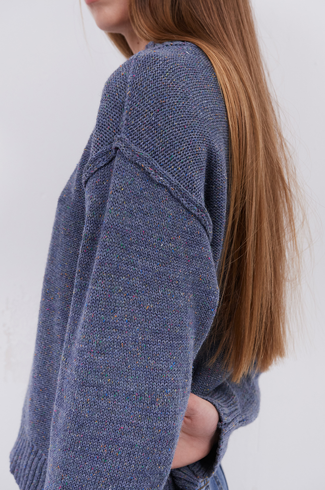 Джемпер сизий з вкрапленнями (СВ 65)